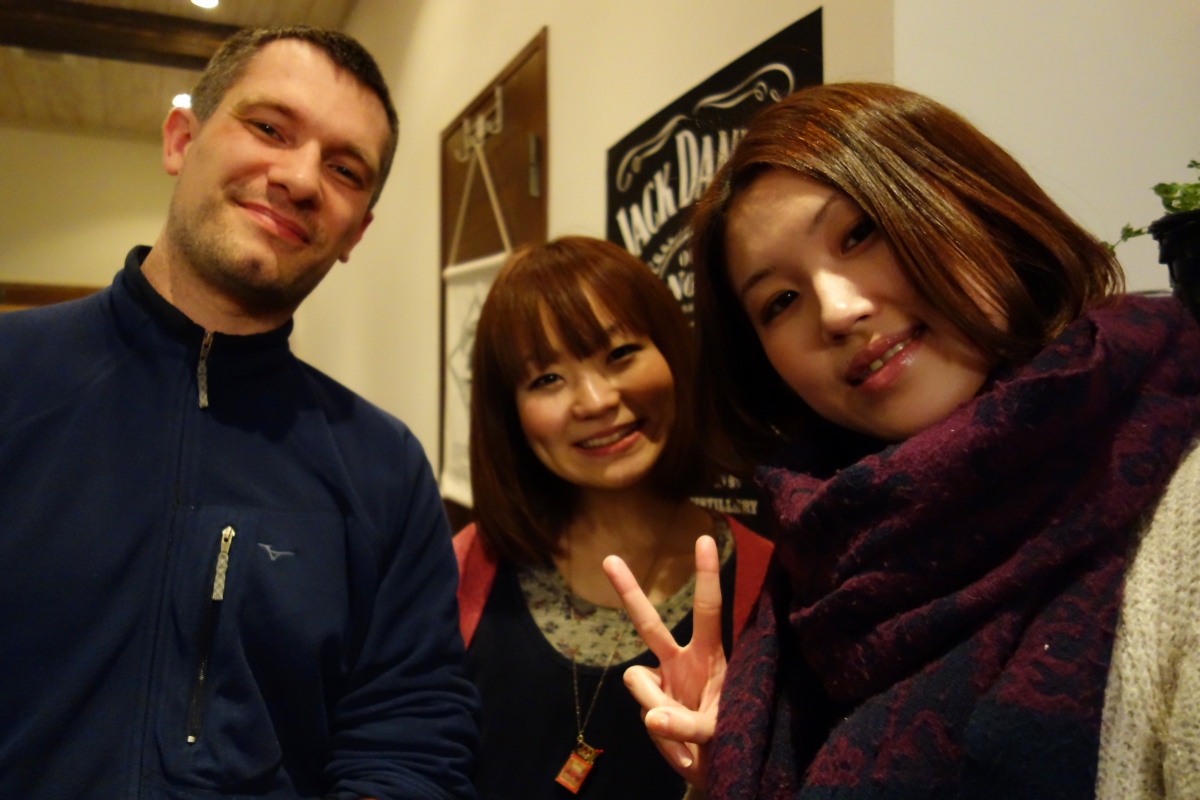 DUVAL Sébastien, まりー. (MARY.) and いわわき・ちか (IWAWAKI Chika) at ホライズン (Horizon, Tokyo, Japan) on 19 February 2014.
